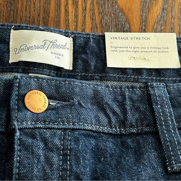 NWT Universal Thread women’s size 16 vintage midi jean shorts dark wash denim - Picture 6 of 16